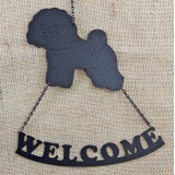 BICHON FRISE WELCOME SIGN